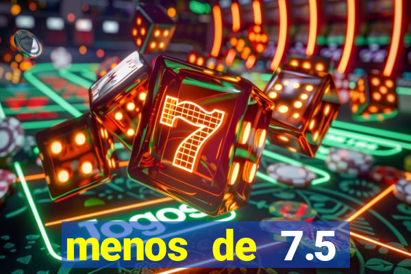 menos de 7.5 escanteios o que significa